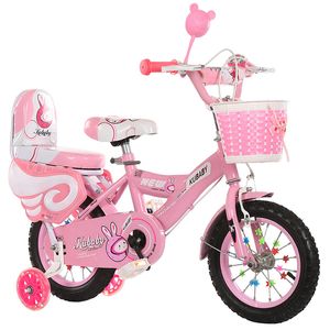 New Children's Bicycles Big Children 3-12 Years Old Boys and Girls 14 Inch Children's Outdoor Riding Bicycle Flash Wheel