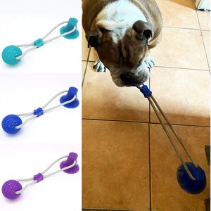 Dog Interactive Sug Cup Push TPR Ball Toys Pet Molar Bite Toy Elastic Ropes Dog Tooth Cleaning Tugg Pet Pet Puppy Dog Toys