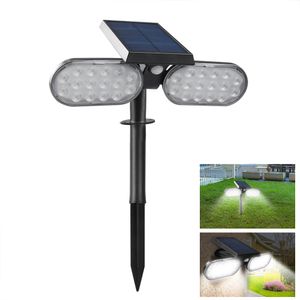 Solar Security Lights with Outdoor Motion Sensor Light Waterproof LED Wall Lamps Gutter Light Working double Modes for Porch, Garage, Ea