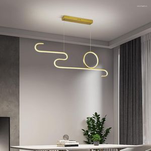 Kolye lambaları nordic led restoran avize aydınlatma modern sanat minimalist yaratıcı dükkan bar ön büro s şeklinde ark asma ışıklar