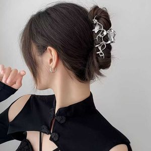 Dangle Chandelier New Trendy Geometric Hair Claws Fashion Silver Color Large Hair Clips Barrettes Hairgrips Hair Accessories For Women Headdress Z0608