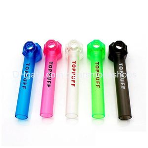 Narghilè Toppuff Portable Water Bong Top Puff Pipa in vetro per tabacco Bruciatore a nafta in plastica Fumo manuale Dab Rig Drop Delivery Home Garde Dhckx