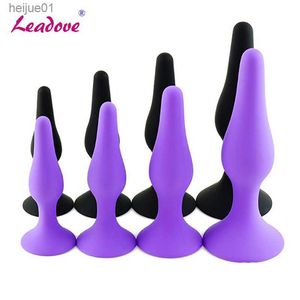 4PCS/SET BUTT для начинающих эротических игрушек Силиконовые анальные плагины для взрослых продуктов секс -игрушки для мужчин Женщины -простата массажер GS0239 L230518