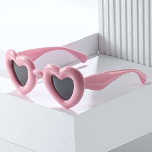 Sunglasses Fashion Y2K Women 2023 Heart Candy Inflatable Vintage Sun Glasses Quality Gafas Love Lentes De Sol Mujer