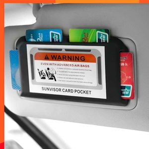 New Car Sun Visor Organizer Car Door Dash Board Paste Mount Temporary Parking Card Holder Auto Storage Card Clip Stivaggio Riordino