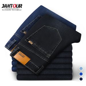 Mens Jeans Cotton Denim Pants Brand Classic Clothes Overalls raka byxor för män svart överdimensionerad stor storlek 35 40 42 44 230607