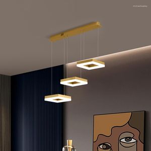 Pendant Lamps Nordic Restaurant Small Chandelier LED Strip Simple Bar Light Luxury Study Personalized Creative Network Red Ins Decorative