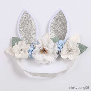 Hair Accessories Baby Headband Bunny Ear Band For Kids Girls Flower Headbands Pearl Scrunchy Elastic Bands Tiara R230608