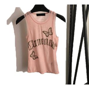 New designer womens t shirt high-end translucent lace sexy women top Hollow Out Rhinestone short sleeve vest luxury fashion