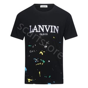 남성 Tshirts lan vins mens 여자 디자이너 T 셔츠 인쇄 패션 맨 Tshirt 최고 품질면 캐주얼 티 짧은 슬리브 고급 힙합 스트리트웨어 tshir m7ov