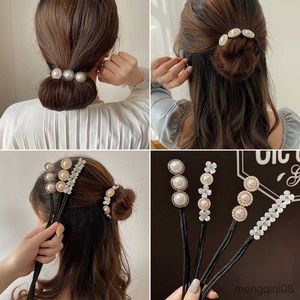 Andra nya hårnål Vintage Shell Pearl Hair Clips Hairstyle Stick Women Elegant Accessories Fashion Curling Tools Clis R230608