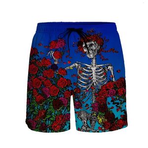 Mens Shorts Sıradan Şort Minnettar Dead Nefes Alabaş Şort Nefes Alabilir Hızlı Kuru Sörf Plajı Pantolon Çalışma Spor Şortu Erkekler Masa Şortu 230607