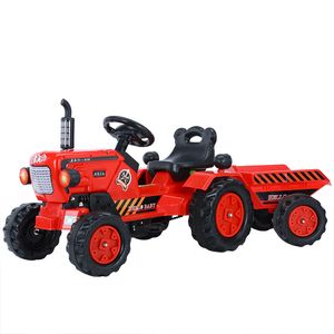 Children's Walk-behind Tractor Four-wheeled Electric Toy Car Sit with A Bucket To Increase The Child's Baby Agricultural Vehicle