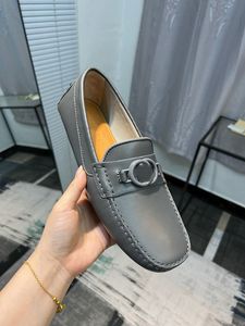 Luxury dress shoes designer mule loafers leather Men flats prince town cowhide black casual shoes round head classic sliding loafers