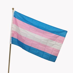 Banner-Flaggen, Polyester, Regenbogenfarben, 90 x 150 cm, Transgender, Gay Pride, Rosa, Blau, LGBT-Flagge, Partyzubehör, Bh Tqq, Drop-Lieferung, Hausgarten, Fes Dhbvn