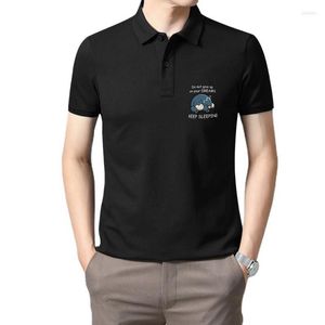 Polo Masculino Masculino Não Desista dos Seus Sonhos Continue Dormindo T-Shirt Humorous Cotton Tops T-Shirt