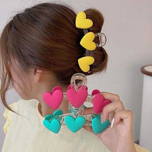 Dangle żyrandol Nowy Korea Serce Kształt akrylowy pazurki do włosów kraba perłowe klipsy dla kobiety dziewczyny kąpiel barrette do włosów mody Hair Akcesoria Z0608