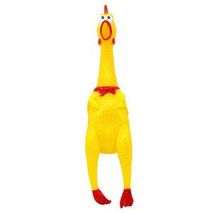 1pcs 17cm Screaming Chicken Dog Toys Squeeze Sound Pet Cat Toy Dogs Toys