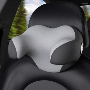 Almofada para assento de carro em forma de U, apoio para cabeça, espuma viscoelástica, suporte para pescoço, lado para dormir, elástico alto, universal