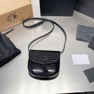 KAIA Designer Saddle Bag Alligator Shoulder Bag Women Luxurys Crossbody Bags Leather Messenger Bag Shopper Small 8A White Black Handbags