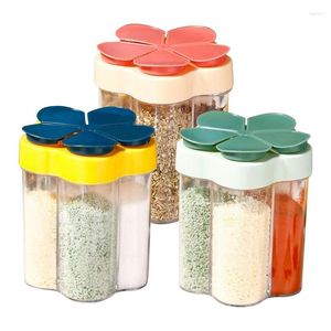 Storage Bottles Spice Containers Clear Salt And Pepper Shakers Seasoning Jars With Lid Moisture Proof For Home Kitchen Tools