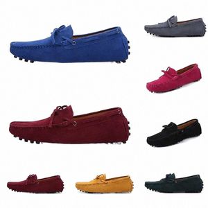 men casual shoes Espadrilles taupe navy brown wine red Lime Green Sky Blue Burgundy mens sneakers outdoor jogging walking four M83W#