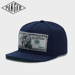 Ball Caps Pangkb Brand Dab Ben Cap Navy Blue USA Dollars Hip Hop Snapback Hat dla mężczyzn kobiety dorosłych na świeżym powietrzu Casual Sun Cap Bone J230608