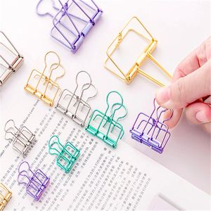 Bag Clips Luxury High Quality 93 Multicolor Metal Binder Clamp Clamp Paper Bookmark Student School Office Supplies 230607