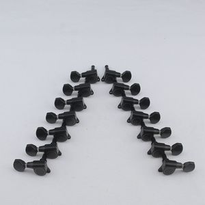 1 Set 6/7/8 Strings Guitar Machine Heads Tuners Black With Screw (#1284) Gitarrdelar