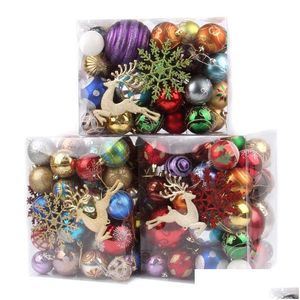 Christmas Decorations 6070Pcs Ball Ornament Tree Decoration Bauble Hanging Xmas Party Home Supplies Bc Drop Delivery Garden Festive Dhgqk
