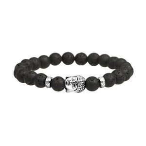 Charm Bracelets Mens Luxury Jewelry Bead Natural Stone Anchor Beaded Buddha Bracelet For Men Women Lava Chakra Drop Delivery Dh18Z