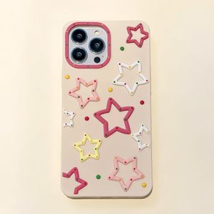 free DHL wholesale Luxury Pop Cartoon Pentagonal star Pink Phone Case For iphone 14 13 12 i11 Pro XS Max XR X 13pro Soft Silicone Protection Cover