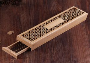 Bambus-Zen-Räuchergefäß, Räucherstäbchenhalter mit Schublade, Räucherstäbchen-Box, liegendes Räuchergefäß, klassisches hohles Antik-Finish für TempleHome 2748635