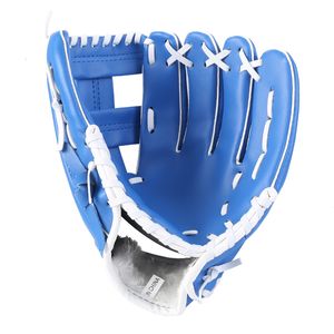 Sports Gloves Leather Blue Baseball Glove Right Hand Black Mallet Equipments Men Batting Gloves Baseball Softball Guante Beisbol Softball ZP50 230607