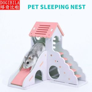 Klatki chomika śpiące gniazdo gniazdo małego koloru niedźwiedź podwójny villa villa balkon cage Cage