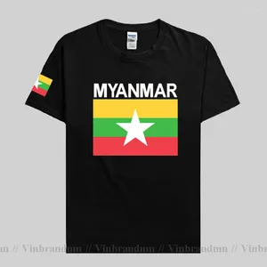 Erkekler T Shirt Myanmar Birmanya Myanma erkek tişört moda ulus takımı tshirt pamuk tişörtleri giyim giyim ülke spor mmr