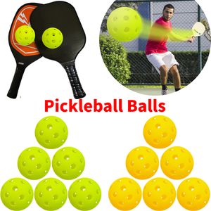 Tennis Balls 6/12pcs Pack Durable Outdoor Pickleball Balls 40 Holes Training Pickleball Accessories 74mm Standard Pickle Ball Balls 230607