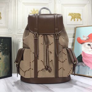 Bolsa de designer de moda Mochila de tecido masculina e feminina Bolsa de couro vintage Bolsa de ombro portátil de grande capacidade 678829