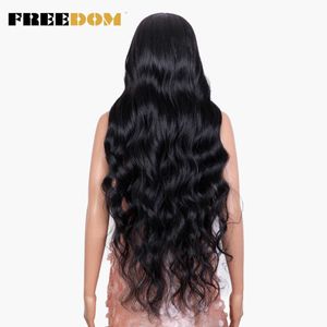 Siyah kadınlar için kadın sentetik dantel ön peruklar süper uzun vücut dalgalı dantel peruk kahverengi peruk cosplay perukları ısıya dayanıklı 230524