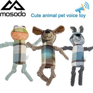 Brinquedo para mastigar para cães Mosodo Brinquedos para mastigar engraçados Brinquedo de animal para cachorro interativo Brinquedo de pelúcia para morder que faz som Cachorrinho rangendo Suprimentos para animais de estimação