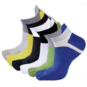 Men's Socks Toe Men Five Fingers Breathable Cotton Cycling Sports Running Black White Grey Calcetines Happy Sox Meias Dropship
