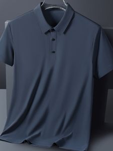 Męskie polo duże rozmiar 8xl 7xl Summer Men Polo koszulki lodowe jedwabna koszulka oddychająca chłodna szybka nylon G-olf t mężczyzna 230607