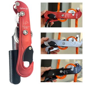 Professional Rock Climbing Descent Device with Handle-Control for Downhill Descending, Wall Cleaning, Rappelling, and Brake protection in hindi - 230607