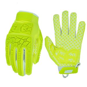 Palle Seibertron Lineman 2.0 Palmo imbottito Guanti da ricevitore per football americano Flessibile TPR Protezione dagli impatti Rugby Verde Guanto Adulto 230608