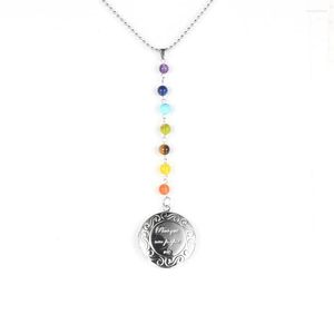 Pendant Necklaces Na Magic Po Memory Floating Locket Necklace 7 Chakra Yoga Chain Fashion Copper Box For Men Women