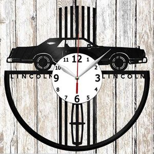 Wall Clocks Car Design Record Clock Modern Living Room Decoration Logo Hanging Watch Home Decor Silent