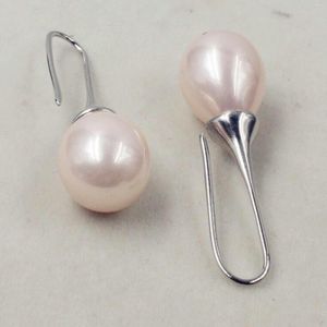 Dangle Earrings Delicate 14x16 Mm Southsea White Shell Pearl 925 Silver Earring Holiday Gifts VALENTINE'S DAY Accessories Year
