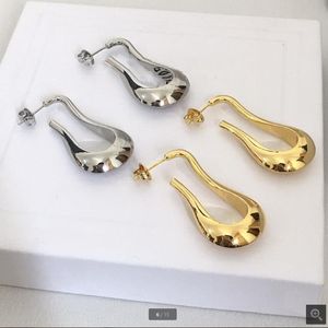 Новые в форме капли длинные U-образные серьги Женский французский стиль геометрические золотые серьги роскошные украшения E3001