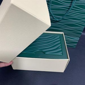 Top Quality Dark Green Watch boxes Gift Case For Rolex Watches Booklet Card Tags and Papers In English Swiss209J
