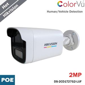 Hikvion 2MP Renkli IP Kamera DS-2CD1T27G2-LUF Destek İnsan Araç Algılama Yerleşik mikrofon güvenlik koruması